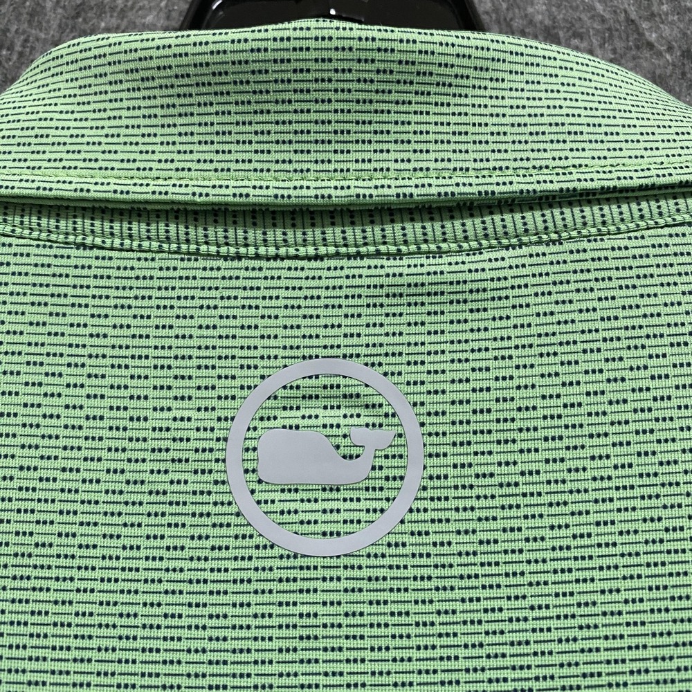 Jim Nantz Vineyard Vines Brrr Golf Polo Shirt Mens XL Green Performance Stretch - Picture 5 of 9